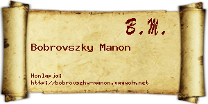 Bobrovszky Manon névjegykártya
